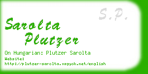 sarolta plutzer business card